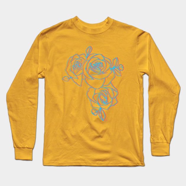 Rose Long Sleeve T-Shirt by Sizzle